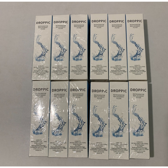 Droppic Other - Droppic Refrigerator Replacement Filter Lot Of 4(12) Compatible LG Lt700P New
